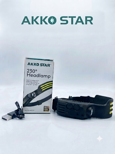 IMG_7067-edited كشاف رأس احترافي 230 درجة (230° Headlamp) من AKKO STAR - الصورة 1